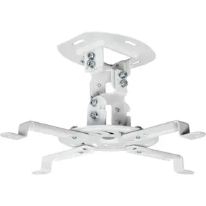 Universal Adjustable Ceiling Projector Mount For Regular,Mini Projectors With Extending Arms, White