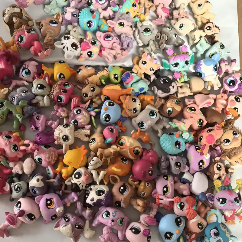 10pcs choose Old Pet Toys Cat Puppy Figure Mini dolls Toy Figures Classic Little Pet Cat Dog Animal Action figures Toys 02