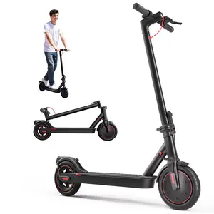 Folding electric scooter, 8.5inch solid tires, 350W motor, large-capacity battery, portable scooter for urban commuting, suitable for adults