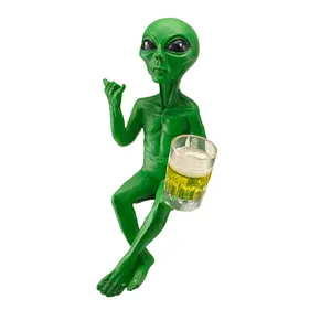 Alien Design Beer Drinking Statue, Humorous Sci-Fi Home Decoration, Ideal Gift tiktokshopspringglowup