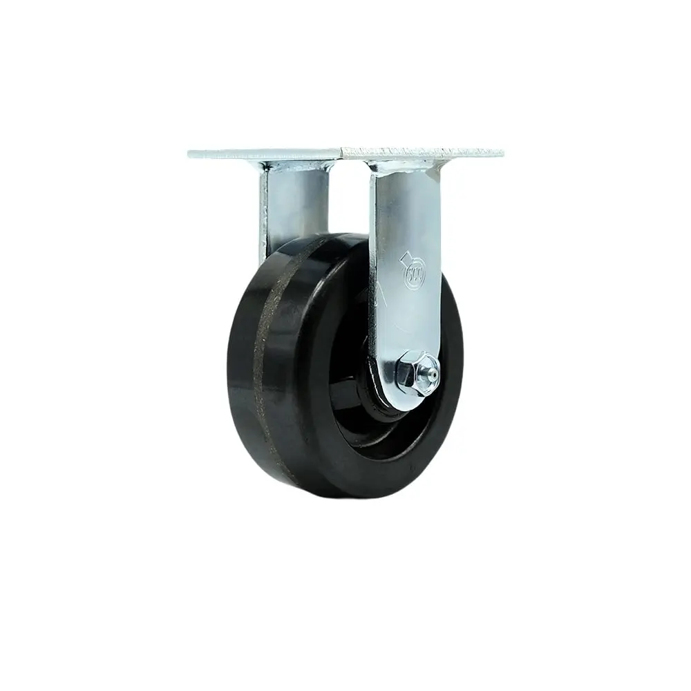 212 MAIN Heavy-Duty Top Mount Rigid Plate Mount Caster, SCC-30R515-PHR Model, McMaster Carr 49915T22 Replacement, 5 in. Spark-Proof Phenolic Wheel, 600 lbs Capacity per Unit, Top Mount Castors