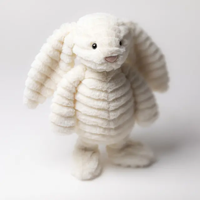 Jellycat Bashful Luxe Bunny Nimbus White Plush Stuffed Animal – Ultra Soft Teddy Bunny Cute in Cozy Hooded Onesie, Cute Collectible Gift for Kids & Adults