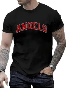 100% Cotton Vintage Angels Sports Name Athletic Text Arch Gift Men Women T-Shirt