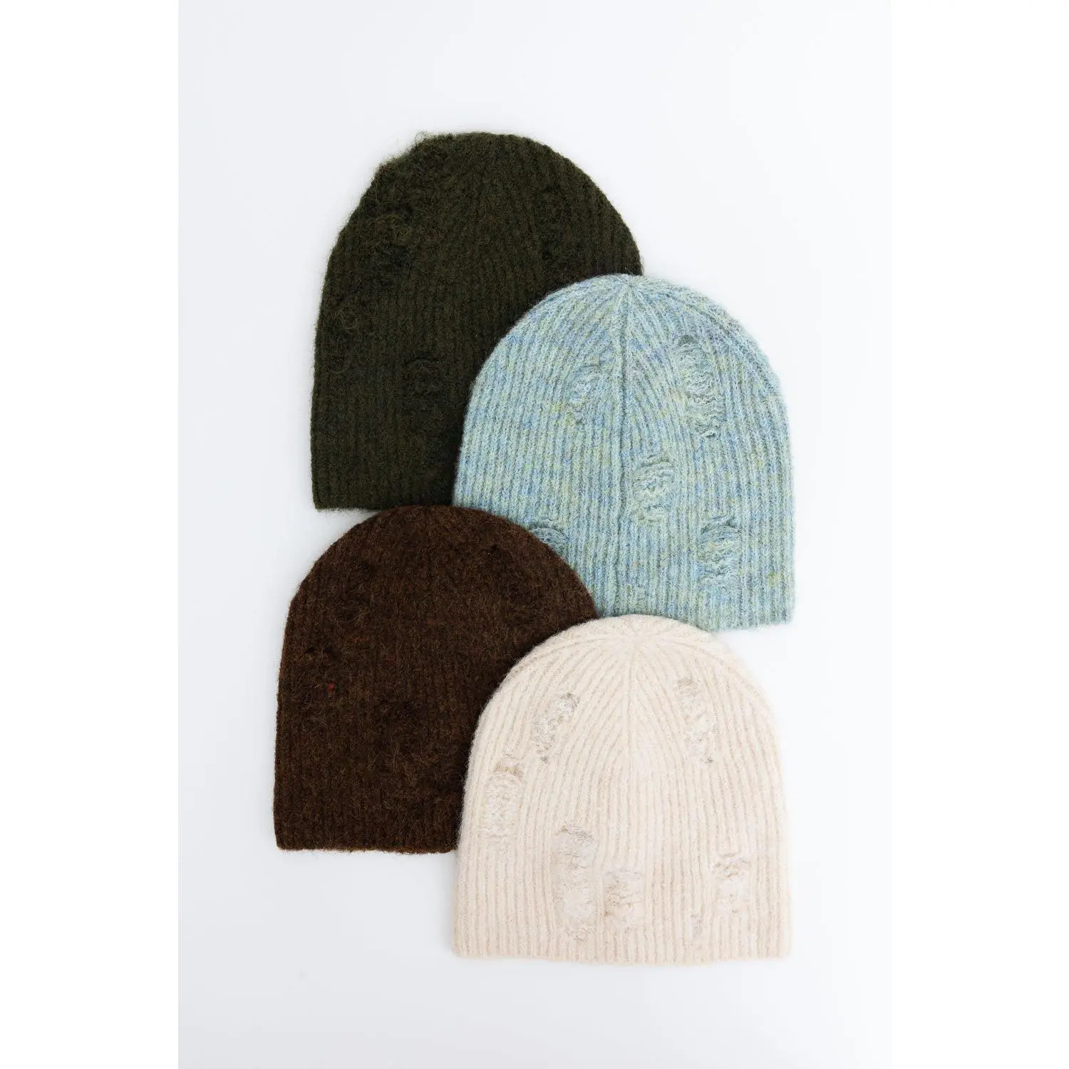 Rugged Edge Distressed Knit Beanie for Men, Women, and Children - Polyester/Nylon/Wool Blend, Imported, Urban Style