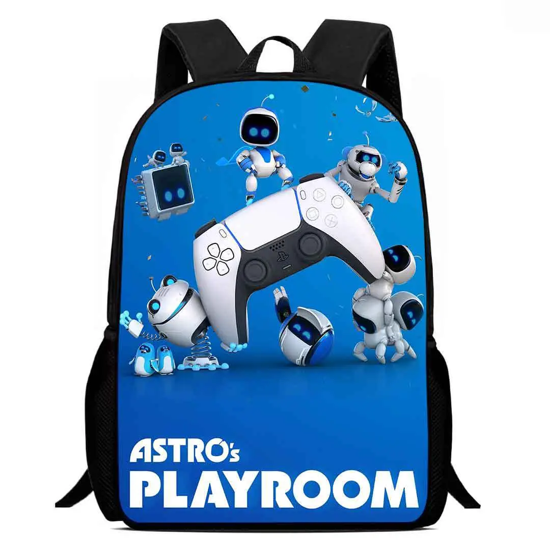 Astro Bot 9 Anime Backpack for Women Men Teens, Day Packs Knapsacks Casual Backpacks Gift for Gym Travel Camping Outdoor Work Business