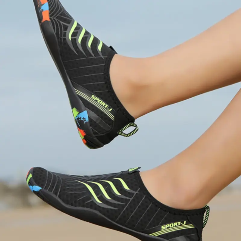 Unisex Colorblock Quick Drying Water Wading Shoes, Lightweight Breathable Comfortable Sports Footwear for River, Beach and Outdoor Activities, Sporty Water Shoes