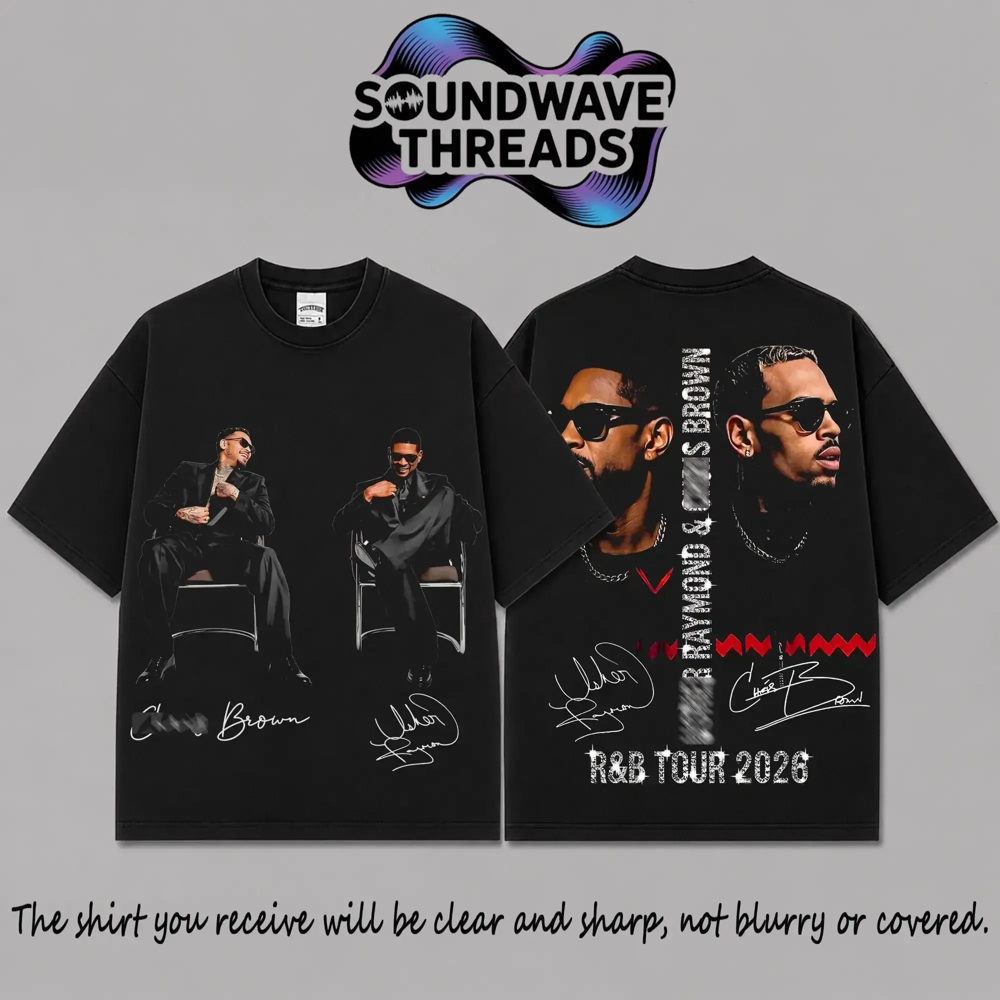 [Free Ship] Comfort Color The R&B Tour 2026 : Raymond & Brown V10 Premium Acid Shirt, R&B Music Duo Graphic Tee, Urban Hip Hop Soul Streetwear Shirt, Concert Tour Merch