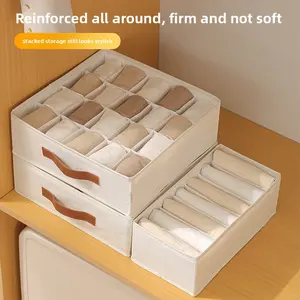 Foldable Fabric Drawer Organizer – Multi-Compartment Cotton Storage Box for Underwear, Bras, Socks – 24/32 Grid Closet Divider, Home Organization Must-Have, Wholesale Available