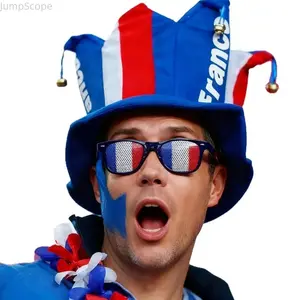 Blue White Red French Flag Hat for Sports Events  Funny Soccer Fan Hat for Game Day & Party