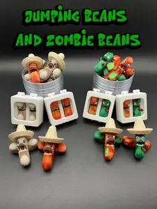 3D Printed Articulating Jumping Beans | Spicy & Regular Beans + Magnetic Zombie Beans | Funny Flickable Desk Fidget Collectibles