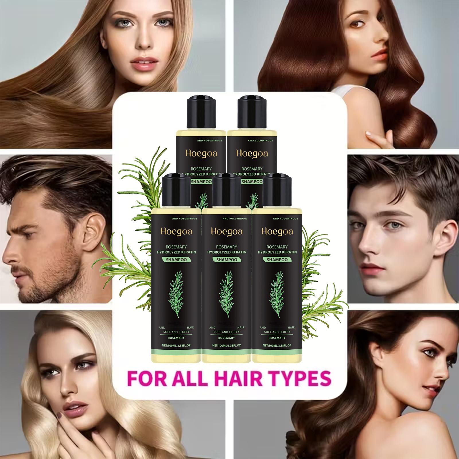 Rosemary Thickening Shampoo, Herbal Essence Nourishing & Repairing Shampoo for Oil Control and Fluffy Hair