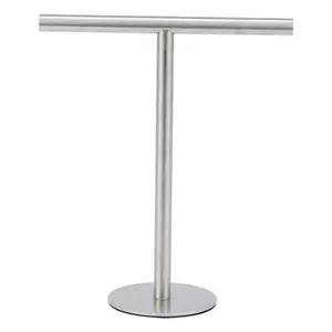 Stainless Steel T-Shape Towel Bar Rack Free Standing Bathroom Towel Bar with Heavy Base Countertop Towel Holder for Bathroom Kitchen Vanity Countertop