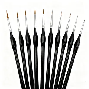 Miniature Paint Brushes,11pcs Small Fine Tip Paintbrushes, Micro Detail Paint Brush Set,Triangular Grip Handles Art Brushes
