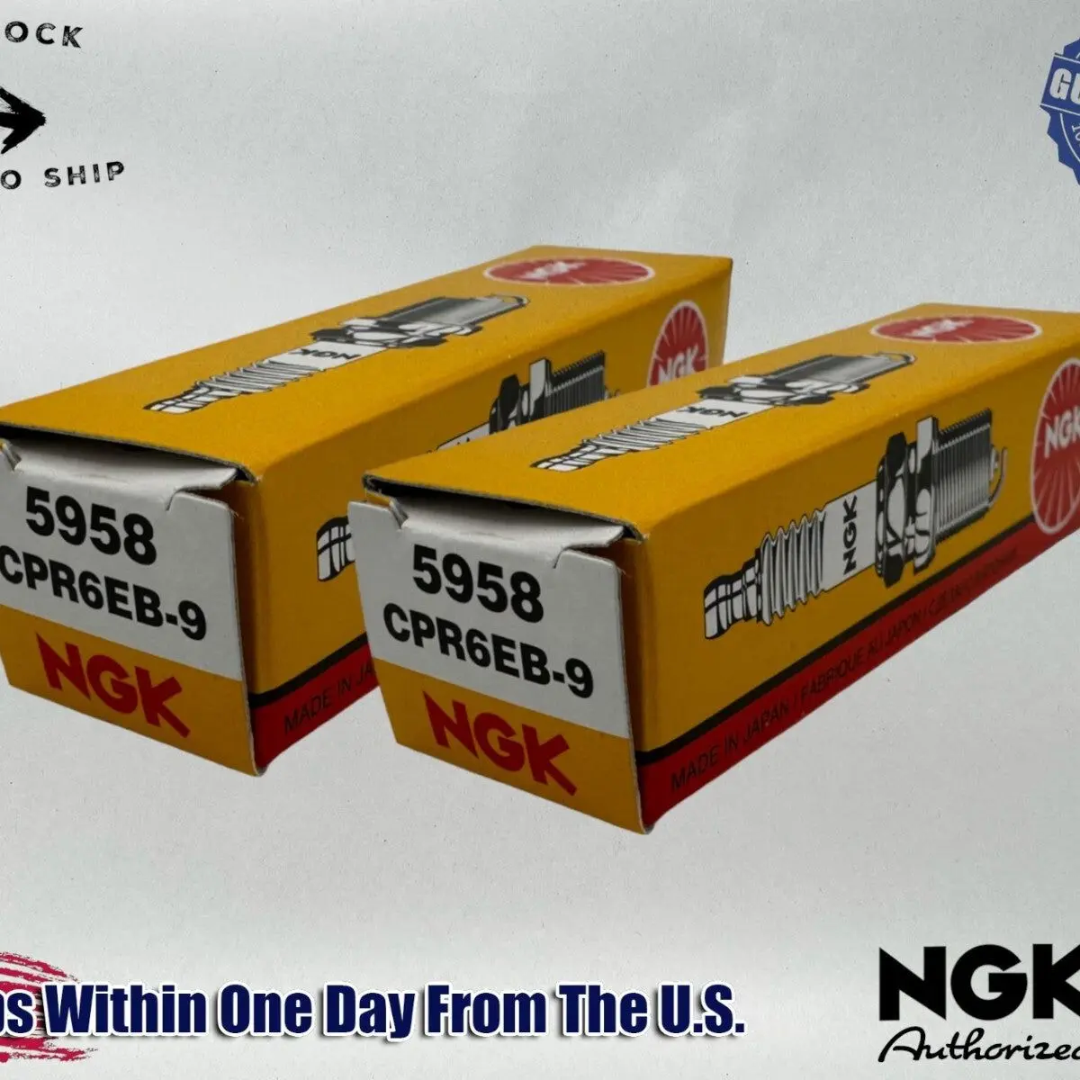 NGK Genuine OEM Authentic Spark Plugs CPR6EB9 - 2 PACK