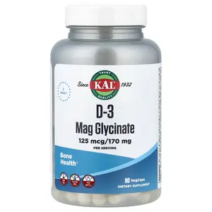 KAL D-3 Mag Glycinate, 90 VegCaps