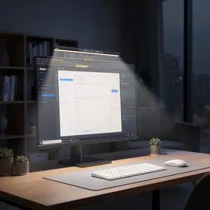 【Valentine's Day Gift】Monitor Light Bar, Computer Monitor Lamp, Memory Stepless Dimming Touch Control Screen Light Bar, 5 Color Temperatures, USB Powered LED Reading Desk Lamps for Home/Office/Game