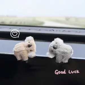 Cute Koala Car Dashboard Decor Set, Eco-Friendly Abs Material, Durable Vehicle Interior Accessories, Creative Auto Decoration, Pack of 2 Car Interior Accessory