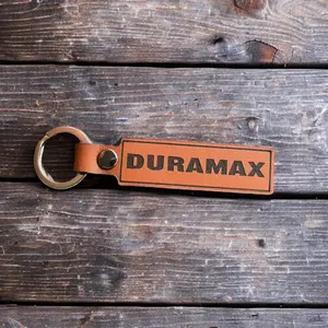 Duramax Chevy Genuine Leather Keychain for Diesel Trucks Duramax Chevy Genuine Leather Keychain for Diesel Trucks