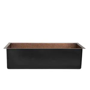 33 Inch Copper Drop In Single Bowl Sink - Medium Copper