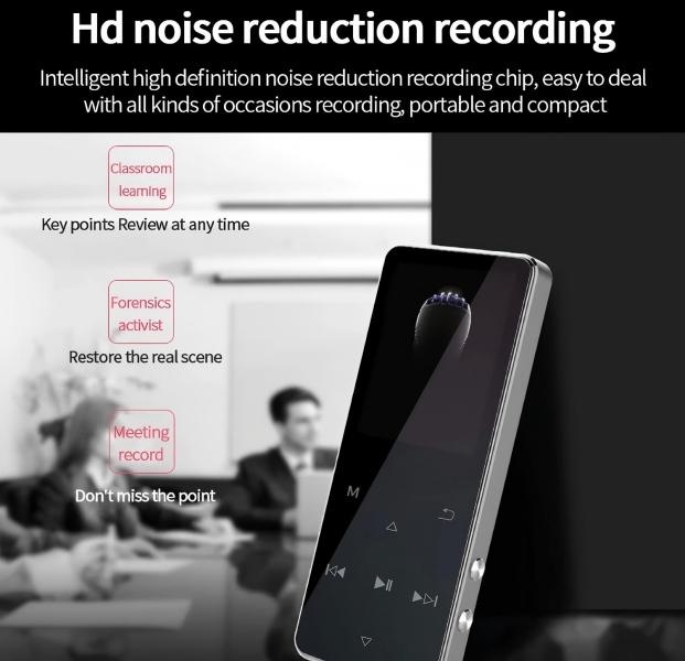 Portable Bluetooth 5.0 MP3 Player, Mini Music Player with Speaker, FM Radio, Voice Recorder, Perfect Gift for Kids, Students, Sport & Daily Use