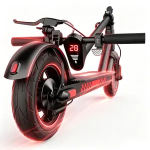 D9 sports electric scooter, unlocked through an application, with a top speed of 28 miles/h, electric commuting scooter, 10 inch solid tires, foldable electric scooter, application control, intelligent adjustment