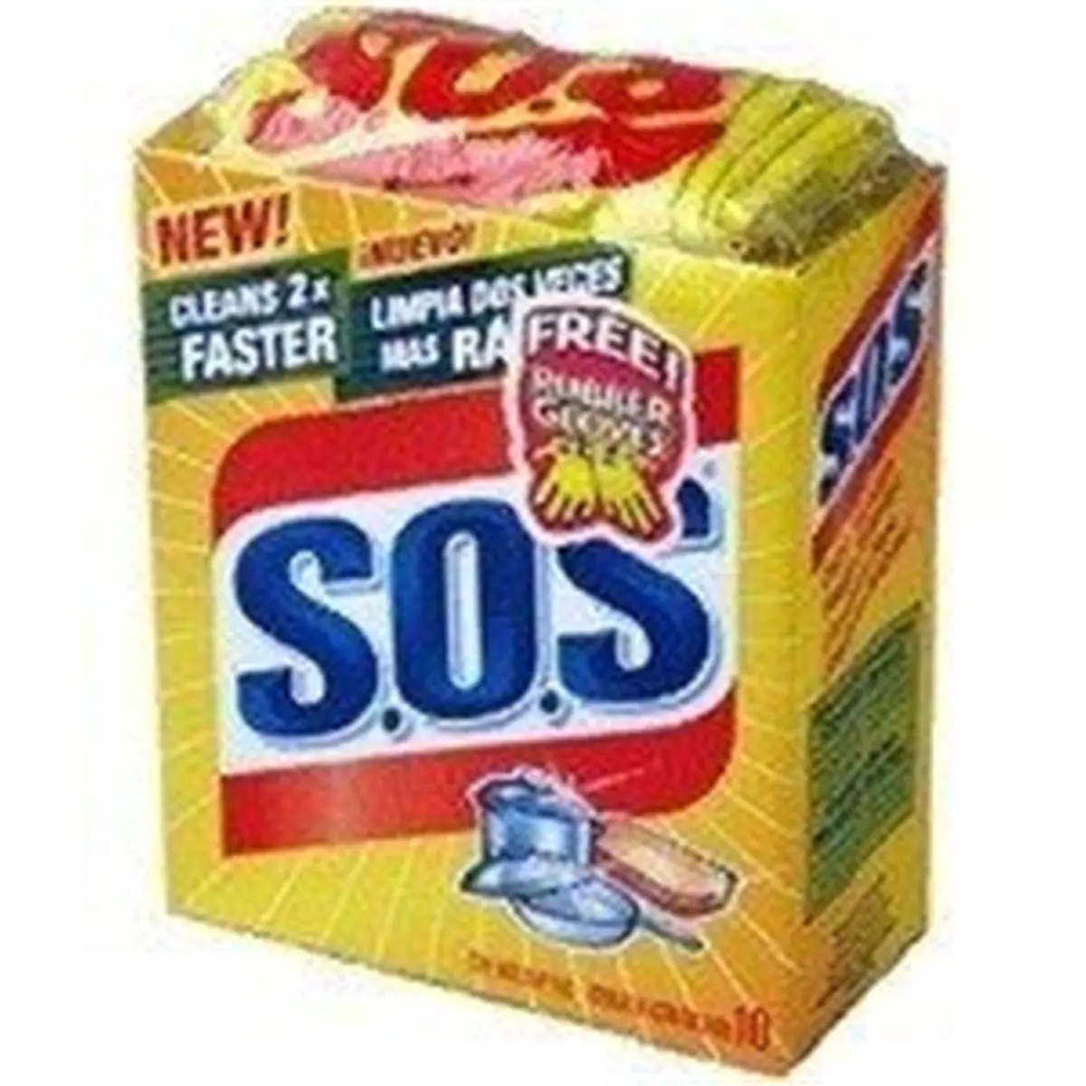212 MAIN Clorox Company 4849501 SOS Soap Pad Scrubber, Reptile & Amphibian Cleaning Tool for Powerful Scrubbing and Grease Removal
