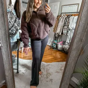 The Back To Reality Espresso Sherpa Mock Neck Quarter Zip Jacket