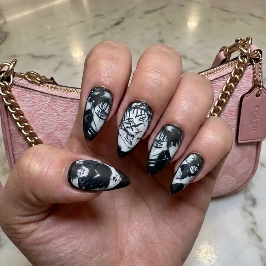 JJK Choso Anime Inspired Press On Nails