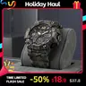 SKMEI Men's Fashionable Waterproof Durable Watch - 50m (5ATM) Round Face, 56mm Analog-Digital Luminous Dial, 3-Sec On-Demand Backlight, 3 Time Modes, Stopwatch, Alarm, Date & Week, PU Band, for Daily Wear & Outdoor Use, Unique Gift for Men