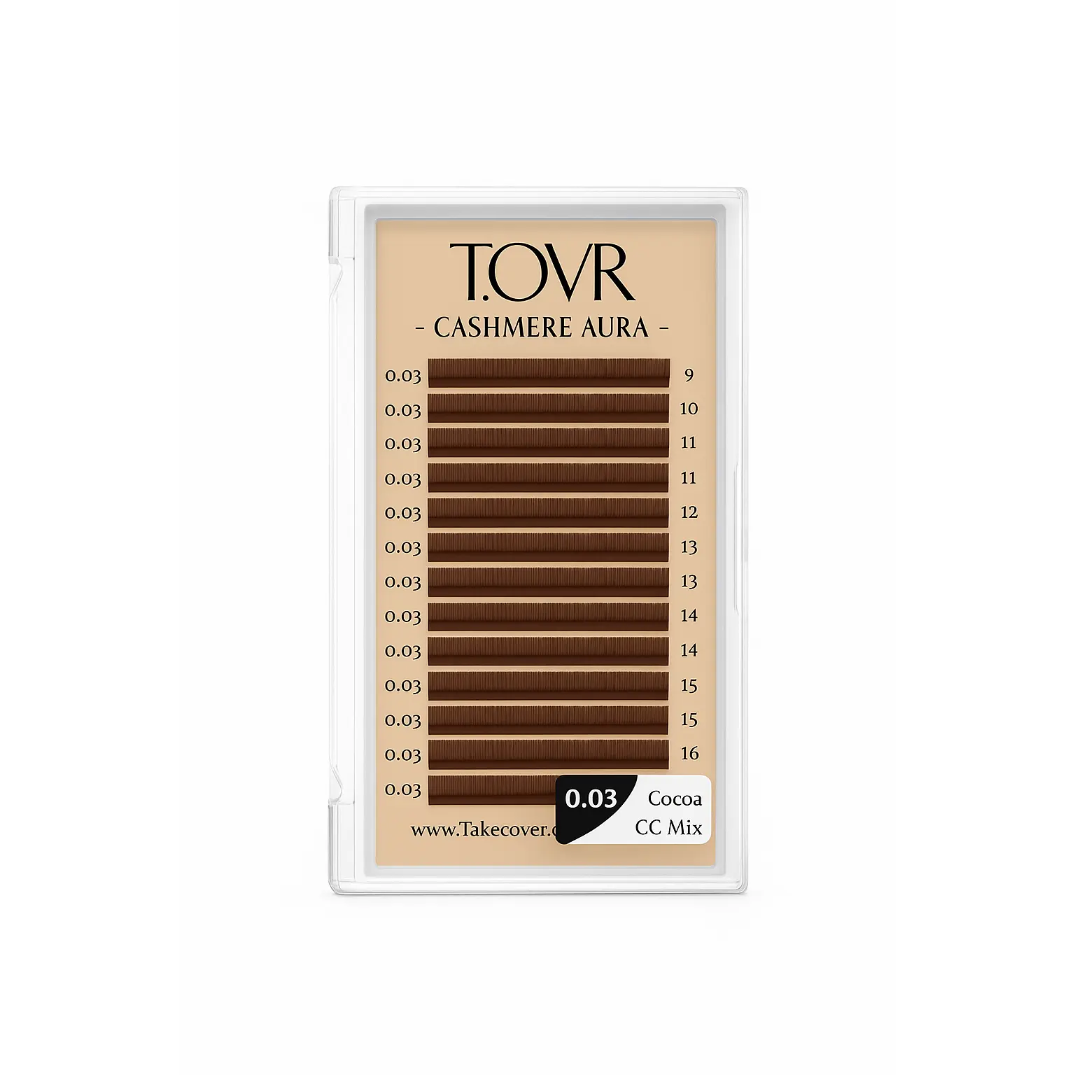 Take Over 0.03 Cocoa Brown Lash Extensions (16Rows)