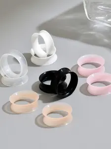 10pcs High Thin Silicone Ear Expanders, Punk Style, Simple Fashion, Suitable for Daily and Party Occasions, Unisex Jewelry Accessories, Plain Pattern Jewelry, Lightweight Jewelry
