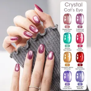 GELLEN PRO BIO One-Step Gel Nail Polish Cat-Eye Set with AI Smart UV Lamp | 5-in-1 Formula | Fast Curing & Beginner-Friendly
