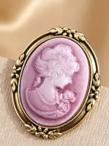 Vintage Relief Portrait Design Brooch, Elegant Brooch for Women & Girls, Fashion Brooch for Party, Daily Clothing Decor, Trendy All-match & Exquisite Brooch for Birthday Gift, Jewellery, Fashion Accessory