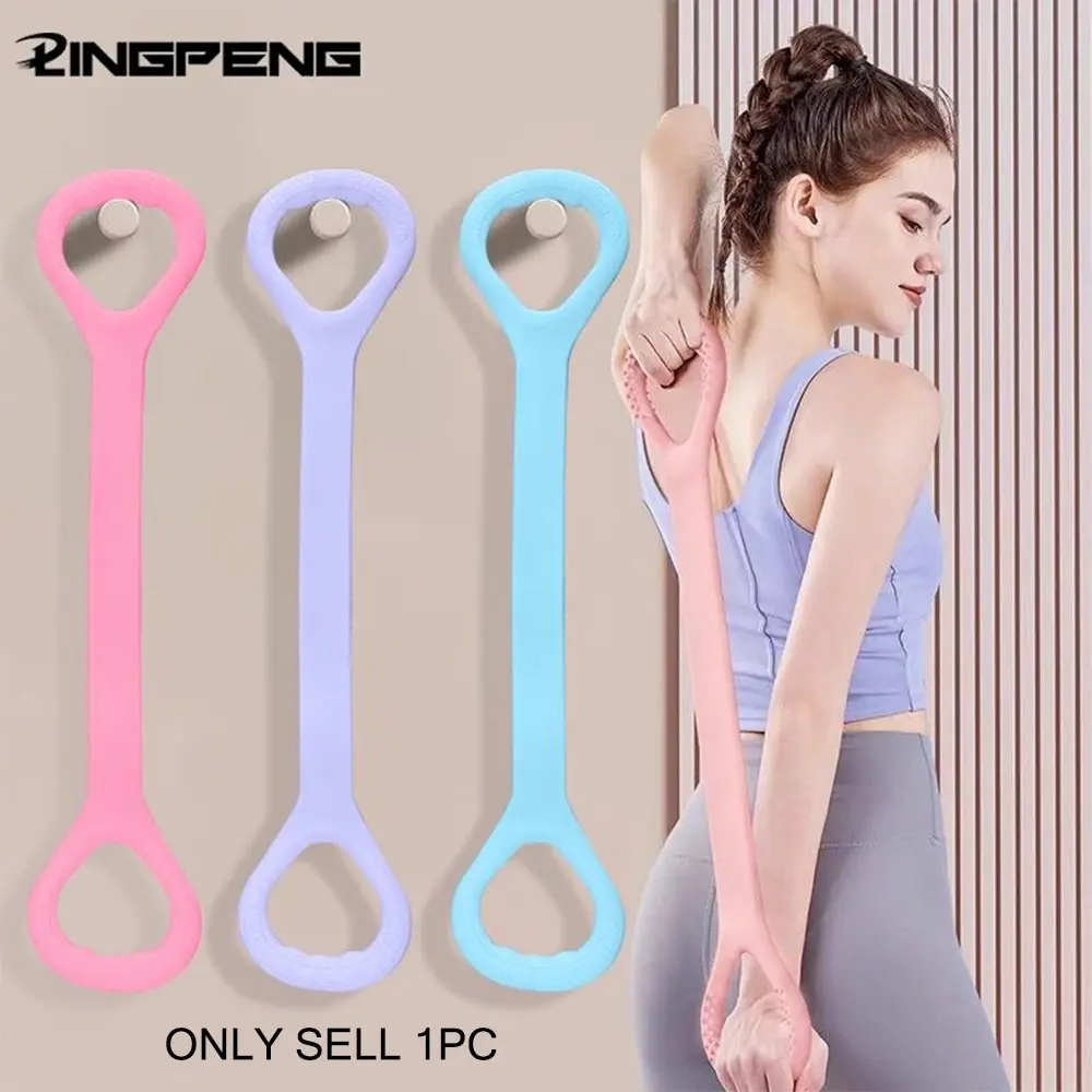 Multi-Color 8-Hook Resistance Band for Yoga Stretching, Home Use & Gym Workouts, Durable Elasticity for Arm Back Shoulder Exercises, Fitness Training Band, Yoga Stretching Rope, Workout Bands