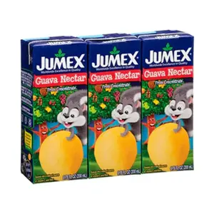 4x Jumex Mini Guava Nectar 3-Pack - Fruit Juice Drink Beverage Refreshing Sweet Tropical Liquid Natural Authentic Mexican Import Sip Hydration Kids Lunchbox Party Pack Soft Cold Pantry Beverage Essentials Bulk Lot Bundle 6.76oz 12ct