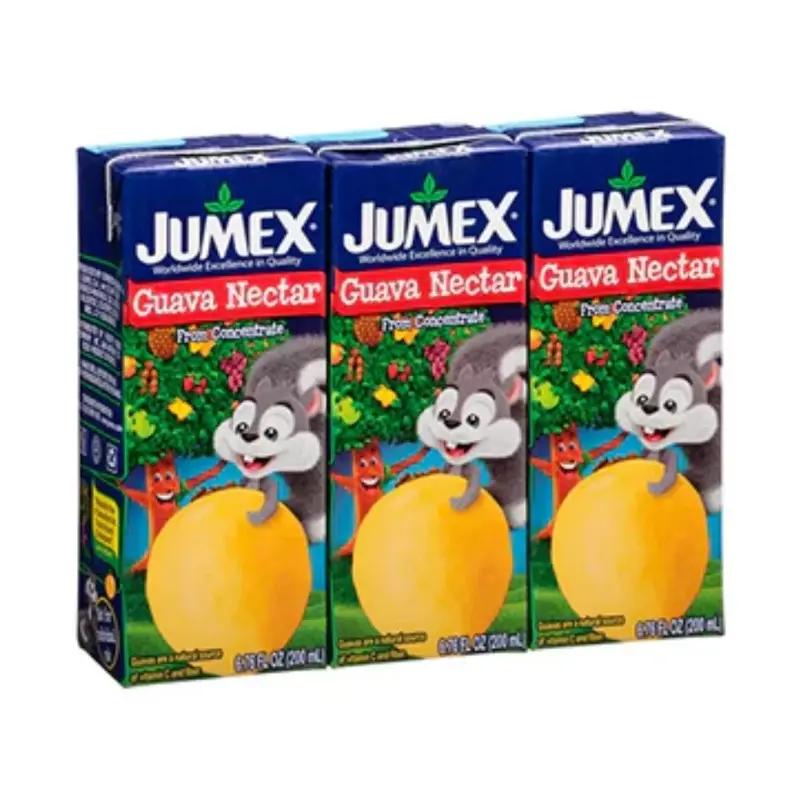 Jumex Mini Sweet Pure Guava Nectar 3-Pack Bundle - 2 Packs (6ct Total), 6.76oz Authentic Mexican Tropical Fruit Juice, Refreshing Drink, Kids On-The-Go Refreshment, Any Occasion Pantry Stock