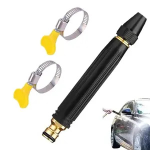 Home high-pressure car wash water gun withbooster nozzle and hose, a must-have forwatering plants and vegetables, and carwashing, gift for Father's Day