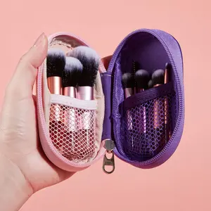 Portable On the Go Makeup Set, 10pcs Easy-taken Mini Full Complete Function Cosmetic Brushes Kit with Brush Pouch (colorful),Cosmetic Tools for Women, Gifts for Women, Girls Flawless