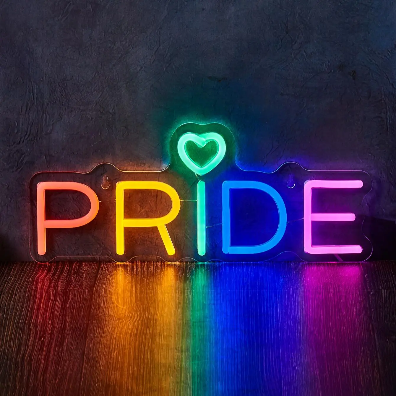 LGBTQ Pride Neon Sign, USB Powered Neon Sign Light, Wall Hanging Indoor Decorative Light, LED Wall Decor for Home Living Room Bedroom Party