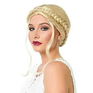 Milkmaid Braided Blonde Adult Costume Wig
