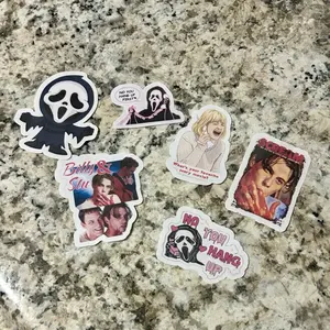 SCREAM Sticker Bundle - Featuring Iconic Characters and Quotes from the Horror Film Series