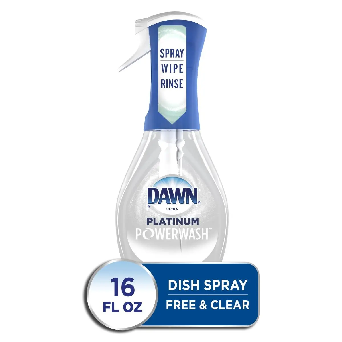 Procter & Gamble 105190 16 oz Pear Scent Dawn Free & Clear 5X Powerwash Dish Spray, Cleaning, Soap, Scented, Household
