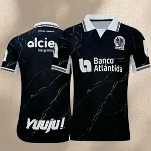2526 CD Olimpia Third Away Black Short Sleeve Top Football Soccer Jersey Liga Honduras