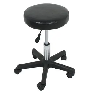 Segawe Adjustable Hydraulic PU Leather Rolling Swivel Salon Stool Chair, 250 lb. Capacity, Black Ergonomic Modern