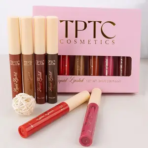 6pcs Matte Velvet Lip Glaze Set  Moisturizing Non-stick Lip Gloss for All Skins Liquid Form Long Lasting Wear Mixed Color System Ideal Gift