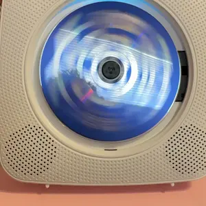 Gueray CD Player Portable : CD Players for Home Bluetooth 1800mAh Rechargeable Desktop Wall CD Player with Speakers with Dust Cover LCD Screen Display FM Radio USB AUX Jack Remote Control