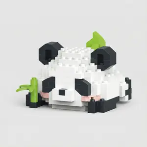 Cute Panda Building Blocks Set, Building Block Model, Perfect Gift for Husband Boyfriend Birthday Halloween Christmas, Collectible Decorative Living Room Toy