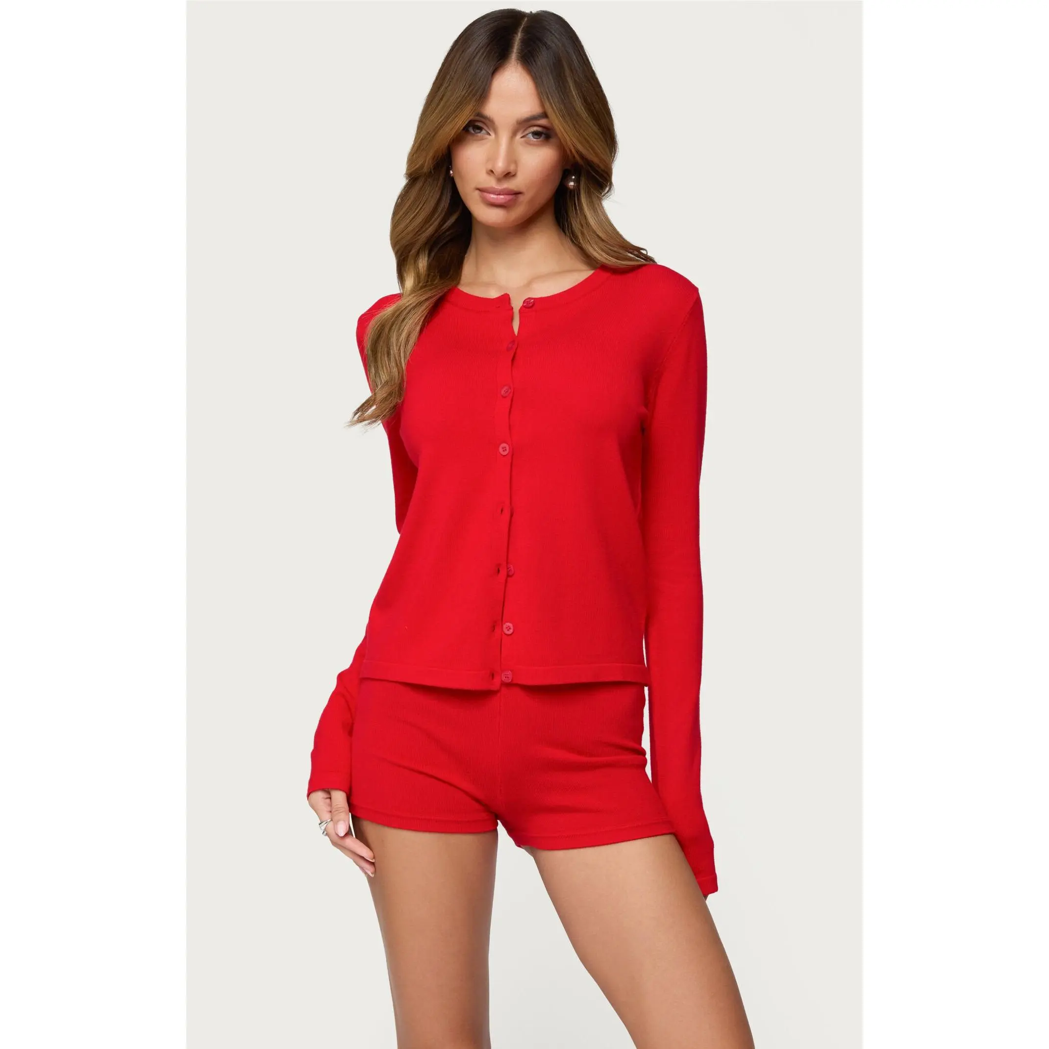Edikted Women's Maycee Button Up Knit Cardigan