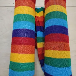 Rainbow Cotton Knee High Socks