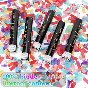 5 Pack 12 Inch Biodegradable Confetti Cannon Poppers for Graduation Wedding Birthday Parties and New Year's Eve Celebration